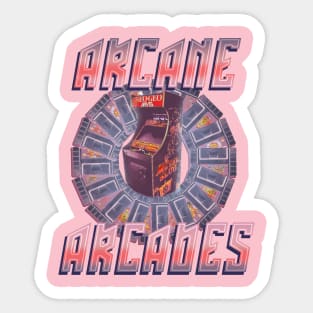 Arcane Arcades Retro T-Shirt Sticker